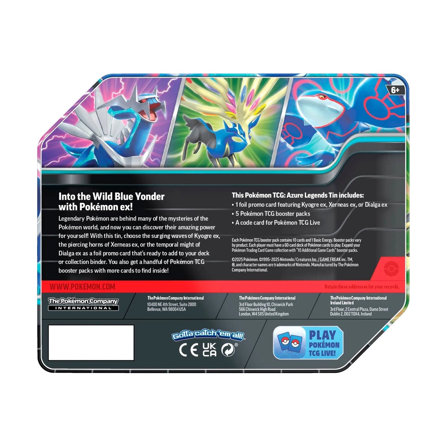 Azure Legends Tin (rear)
