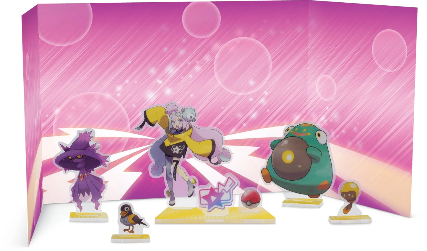 Acrylic figures with cardboard background