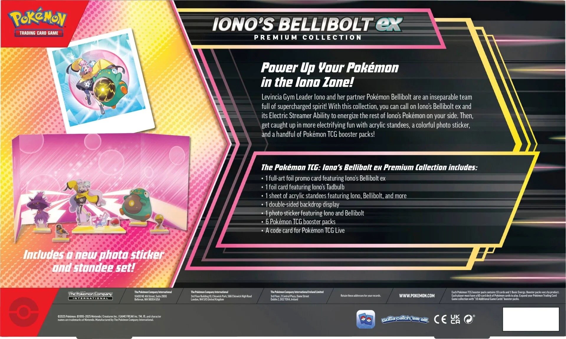 Iono's Bellibolt ex Premium Collection rear view