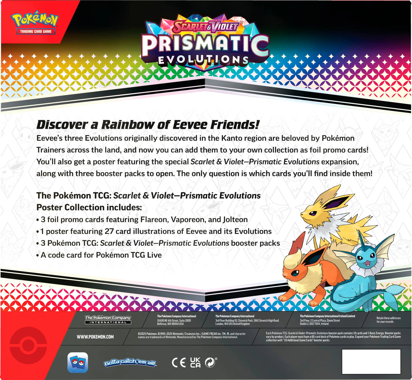 Pokémon Scarlet & Violet - Prismatic Evolutions Poster Collection