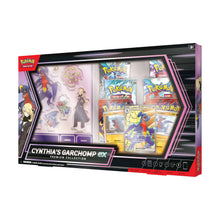 Pokémon trading card game packaging featuring Cynthia's Garchomp ex