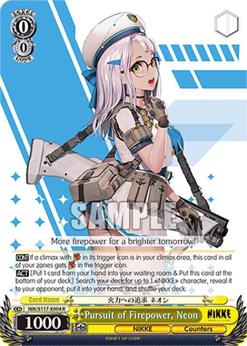 Pursuit of Firepower, Neon