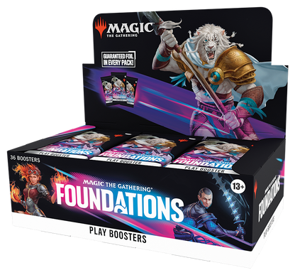 Magic: The Gathering Foundations Play booster display, open for display