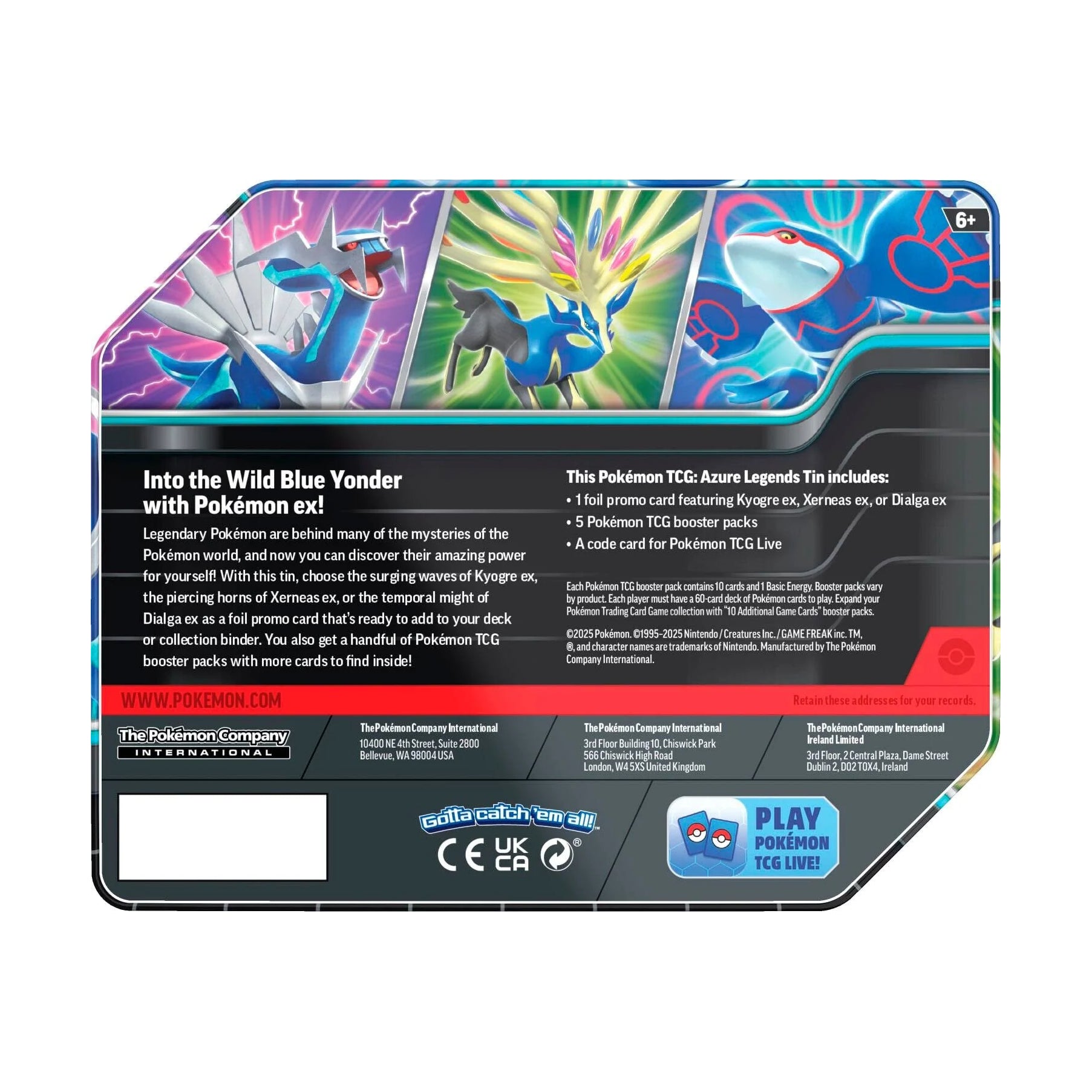 Azure Legends Tin (rear)
