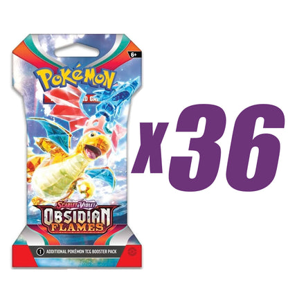 Obsidian Flames sleeved booster pack with Dragonite x36